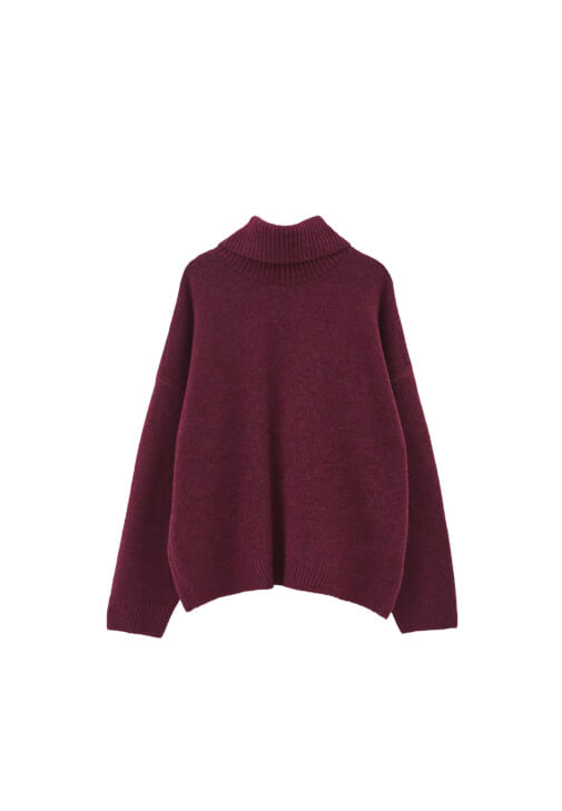 Yünlü Kazak ve Midi Etek Kombini