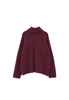 Bayan Mor Yün Karışımlı Balıkçı Yaka Kazak