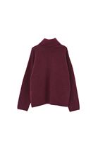 Bayan Mor Yün Karışımlı Balıkçı Yaka Kazak