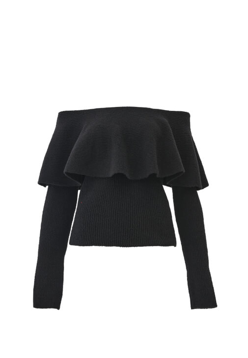 Straplez Kazak ve Bootcut Pantolon Kombini