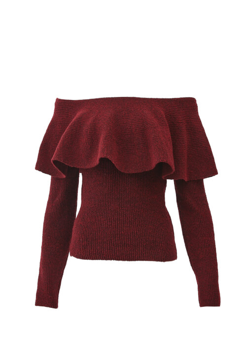 Yün Straplez Kazak ve Wide-Leg Pantolon Kombini