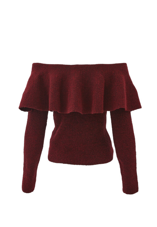 Yün Straplez Kazak ve Wide-Leg Pantolon Kombini