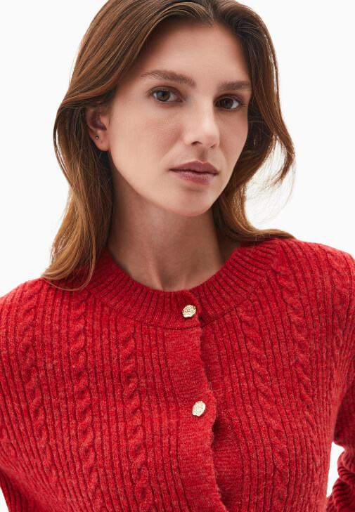 Yün Karışımlı Hırka ve Denim Kombini