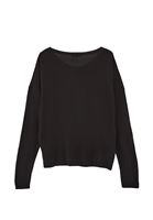 Bayan Siyah Bot Yaka Triko Kazak