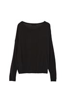 Bayan Siyah Bot Yaka Triko Kazak