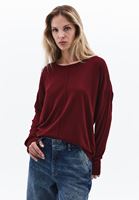 Bayan Bordo Bot Yaka Triko Kazak