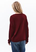 Bayan Bordo Bot Yaka Triko Kazak