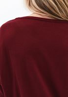 Bayan Bordo Bot Yaka Triko Kazak