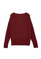 Bayan Bordo Bot Yaka Triko Kazak