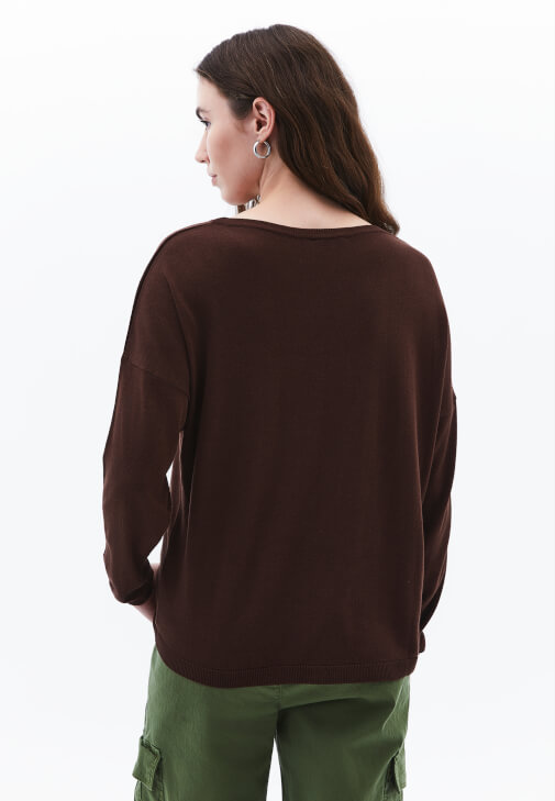 Triko Kazak ve Kargo Cepli Pantolon Kombini