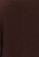 Bayan Kahverengi Bot Yaka Triko Kazak