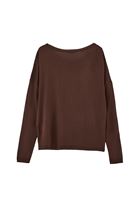 Bayan Kahverengi Bot Yaka Triko Kazak