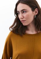 Bayan Kahverengi Bot Yaka Triko Kazak