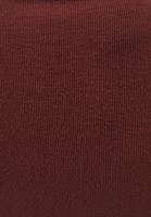 Bayan Kahverengi Yüksek Yaka Düğmeli Bluz