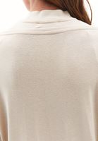 Bayan Bej Yüksek Yaka Oversize Tişört