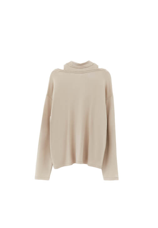 Yüksek Yaka Oversize Tişört - Görsel 7