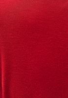 Bayan Kırmızı Sıfır Yaka Uzun Kollu Tişört