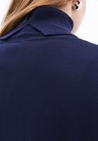 Bayan Lacivert Uzun Kollu Roll Neck 