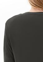 Bayan Yeşil Loose-Fit Uzun Kollu Tişört