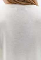 Bayan Krem Loose-Fit Uzun Kollu Tişört