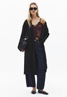 Bayan Siyah Uzun Triko Hırka