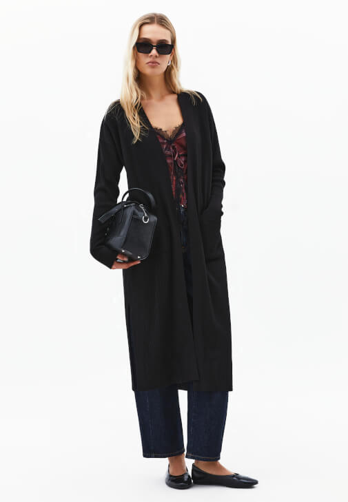  Uzun Hırka ve Denim Pantolon Kombini