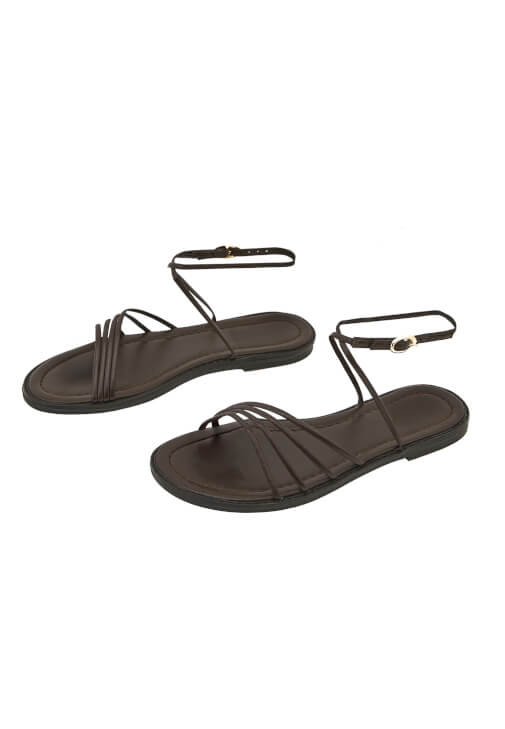 Kahverengi Tokalı Sandalet