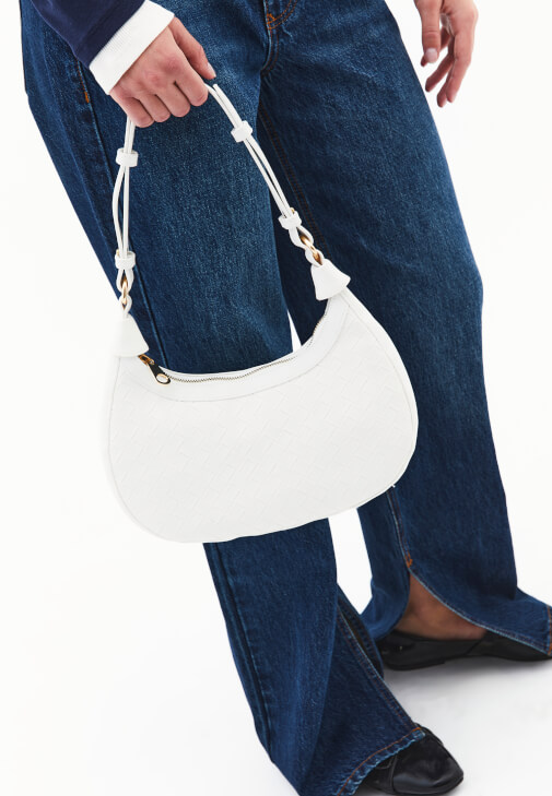 Beyaz Askılı Omuz Çantası