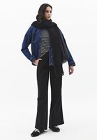 Bayan Siyah Wide-Leg Pantolon ( TENCEL™ )