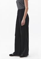 Bayan Siyah Wide-Leg Pantolon ( TENCEL™ )
