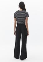 Bayan Siyah Wide-Leg Pantolon ( TENCEL™ )