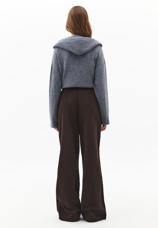 Wide-Leg Pantolon ve Triko Kazak Kombini