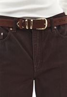 Bayan Kahverengi Toka Detaylı Kemer