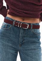 Bayan Bordo Toka Detaylı Kemer