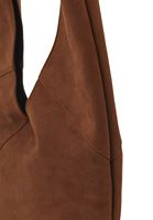 Women Brown Suede Shoulder Tote Bag