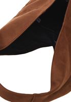 Women Brown Suede Shoulder Tote Bag