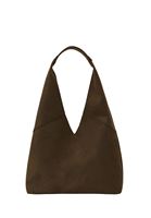 Bayan Yeşil Askılı Tote Süet Çanta