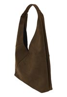 Bayan Yeşil Askılı Tote Süet Çanta