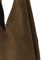 Bayan Yeşil Askılı Tote Süet Çanta