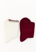 Bayan Çok Renkli İkili Çorap Seti