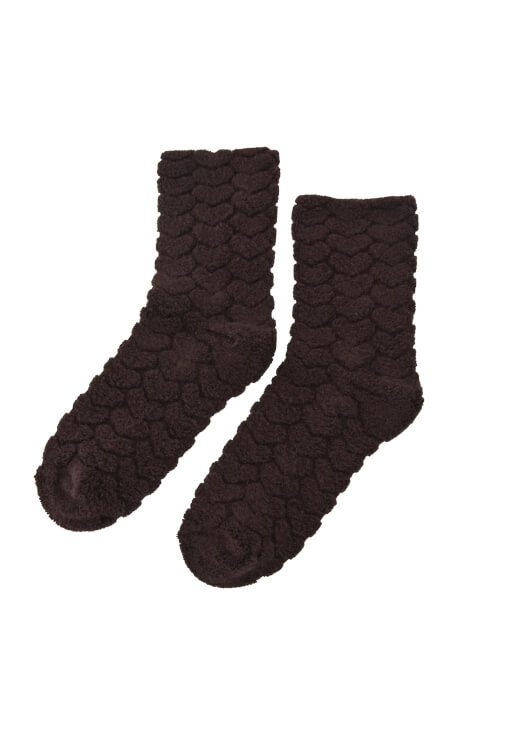 Kahverengi Dokulu Basic Çorap
