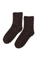 Bayan Kahverengi Dokulu Basic Çorap