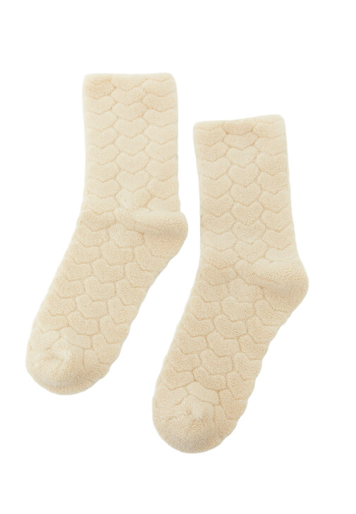 Krem Dokulu Basic Çorap