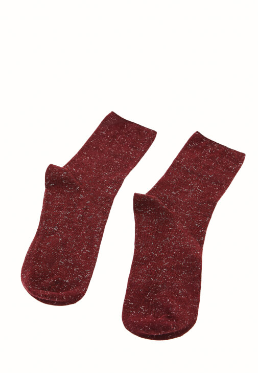Bordo Basic Çorap