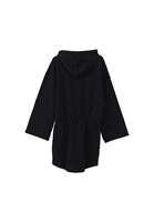 Bayan Siyah Kapüşonlu Sweat Elbise