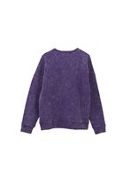 Bayan Mor Yıkamalı Oversize Sweatshirt