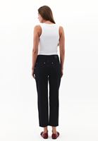 Bayan Siyah Ultra Yüksek Bel Mom-Fit Pantolon