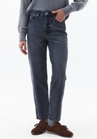 Bayan Gri Mom-Fit Denim Pantolon