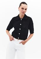 Düğmeli Triko Hırka ve Bol Paça Pantolon Kombini