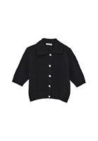 Düğmeli Triko Hırka ve Bol Paça Pantolon Kombini